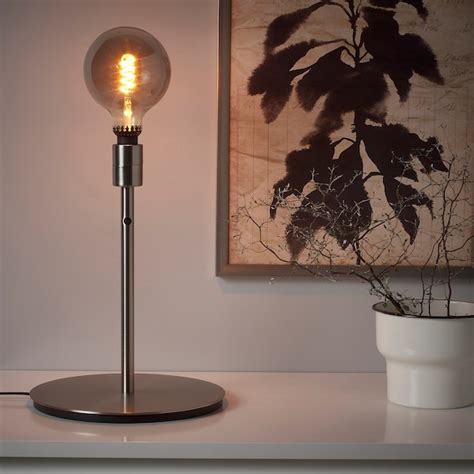 SKAFTET Table lamp base, nickel-plated, 38 cm - IKEA