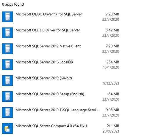 Image result for Remove SQL Server 2019