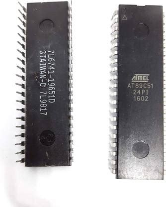 Ihc AT89C51-24PI / AT89C51 DIP-40 ATMEL IC(pack of 5) by Indian Hobby ...