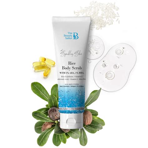 Rice Body Scrub with 1% AHA & BHA:The Beauty Sailor
