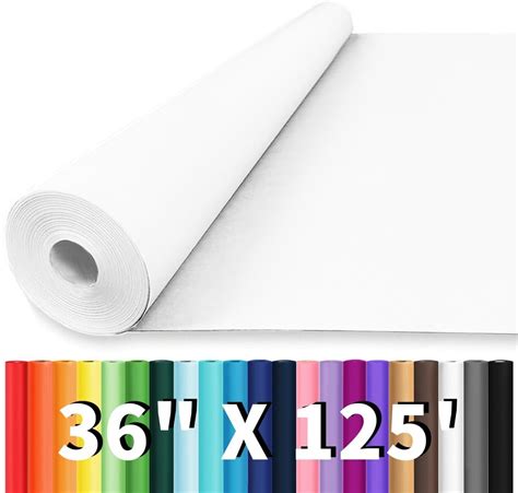 Amazon.com: Vanhench 36"x1500"(125') White Wrapping Paper, Bulletin ...