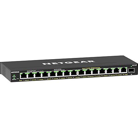 NETGEAR 16-Port PoE Gigabit Ethernet Plus Switch (GS316EP) - Managed ...