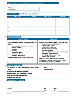 Fillable Online college acaai ACAAI Adult-Pediatric Discharge-to-Home ...
