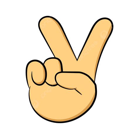 Peace Hand Vector Cartoon Drawing, Peace Hand, Peace Vector, Peace ...