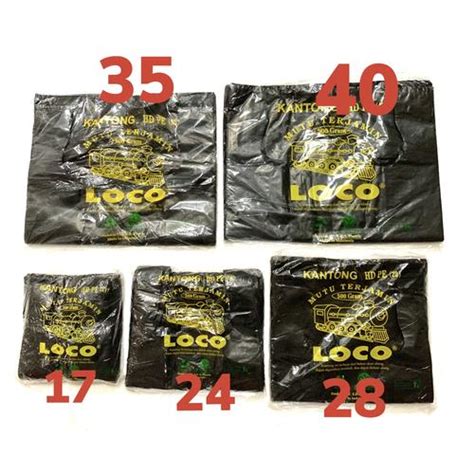 Jual Kantong Plastik Kresek LOCO HITAM TEBAL HD uk 17 / 24 / 28 / 35 ...