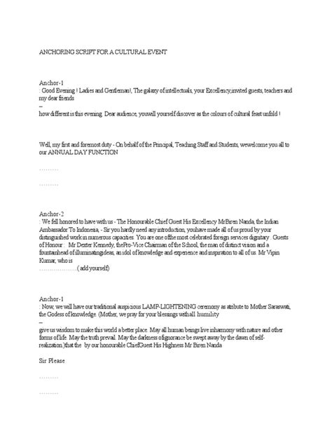 Image result for Anchoring Script for Cultural Program