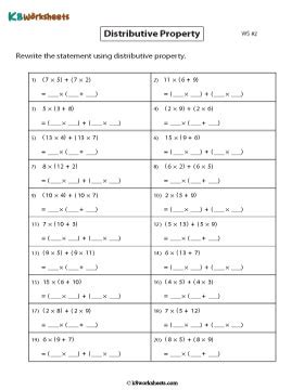 Distributive Property Worksheets 的图像结果
