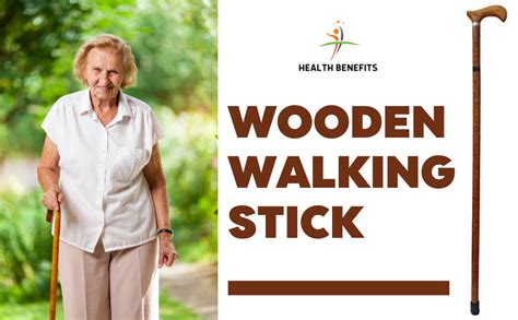 Health Benefits Walking Stick for Men/Women/Old People(36 Inch)(Wooden ...