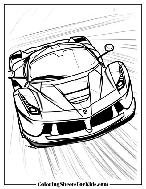 Ferrari Colouring Pages For Kids
