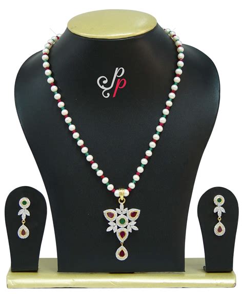 Pearl set in different and beautiful triangle shaped pendant | Pure Pearls