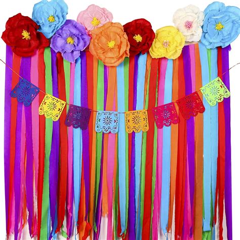 16 Pcs Mexican Paper Flowers Mexican Party Australia | Ubuy
