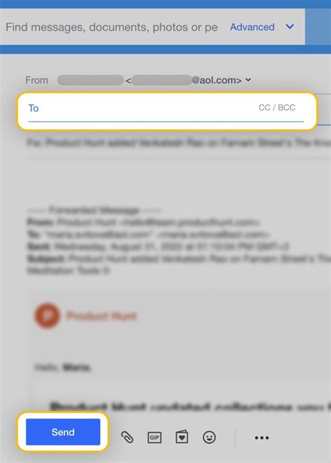 Image result for AOL Email Example