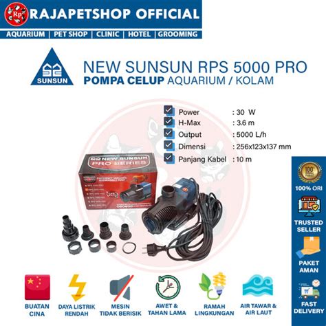 Promo NEW SUNSUN RPS 5000 PRO Pompa Air Celup Kolam Aquarium Cicil 0% ...