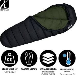 Trip Gear Sleeping Bag ( Suitable for -20 Degrees) with Detachable ...