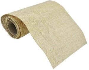 R H lifestyle 6 Inch x 1 meter Natural Jute Burlap Ribbon Roll Pack of ...