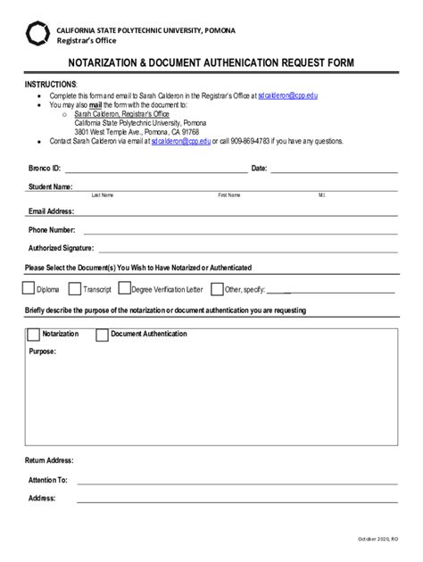 Fillable Online NOTARIZATION & DOCUMENT AUTHENICATION REQUEST FORM Fax ...