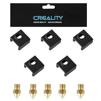 Creality 5PCS FDM 3D Printer Heater Block Silicone Socks and 5PCS 0.4mm ...