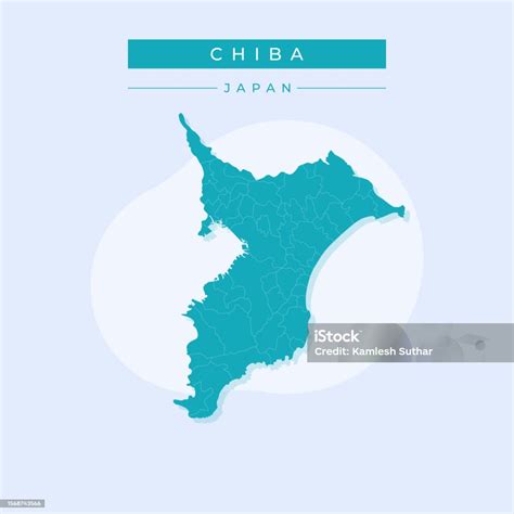 Vector Illustration Vector Of Chiba Map Japan Stock Illustration - Download Image Now - Chiba ...