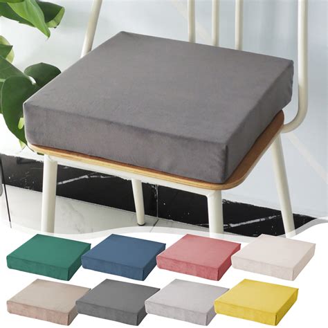 Djibouti Square Extra Thick Seat Cushion, Patio Solid Color Non Slip ...