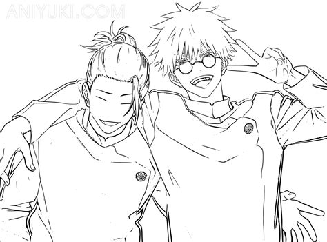 Satoru Gojo Coloring Pages - AniYuki - Anime Portal