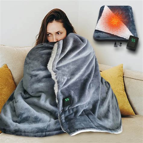 Heated Blanket with Power Bank,59" x 31"Extremely Soft & Comfortable ...