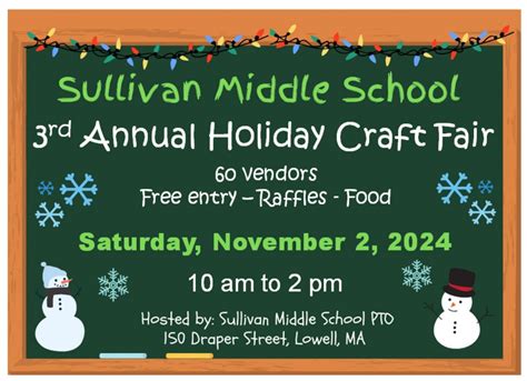 3rd Annual Craft Fair - Sullivan Middle School PTO, James Sullivan ...