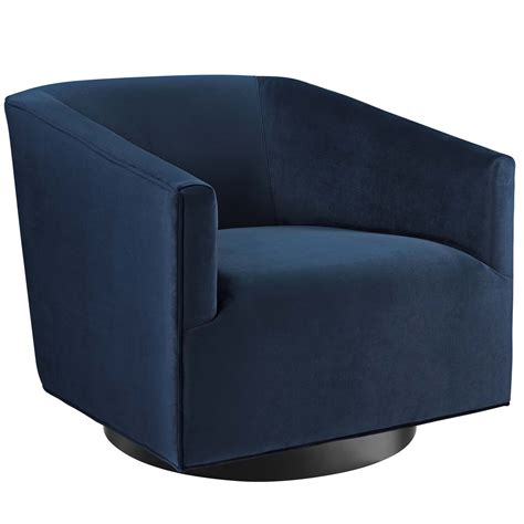 Accent Lounge Performance Velvet Swivel Chair, Midnight Blue - Walmart.com