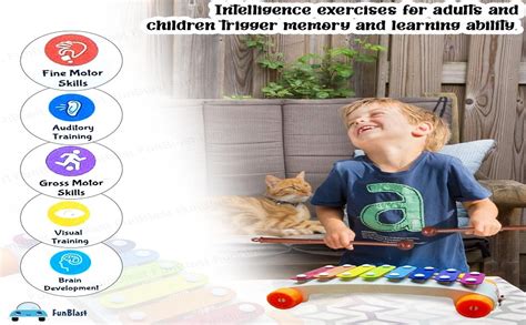 Buy FunBlast Xylophones for Kid Xylophone with Wheels - Pull Along Toy ...