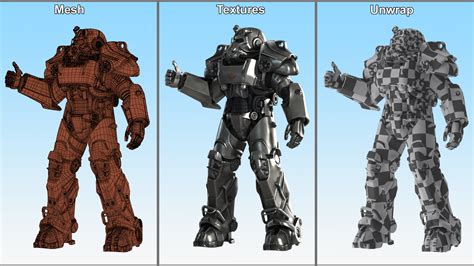 Fallout Combat Armor T 60 Thumb Up 3D model | 3D Molier International