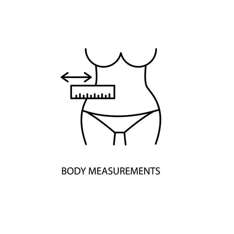 body measurements concept line icon. Simple element illustration. body measurements concept ...