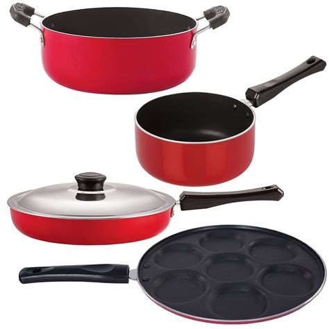 Buy Nirlon Healthy Cooking Non Stick Cookware Combo Set 4 Piece Online ...