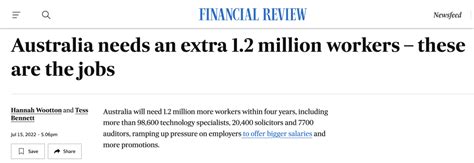 澳大利亚急需增加120万劳动力，未来四年这几类行业成香饽饽 - 知乎