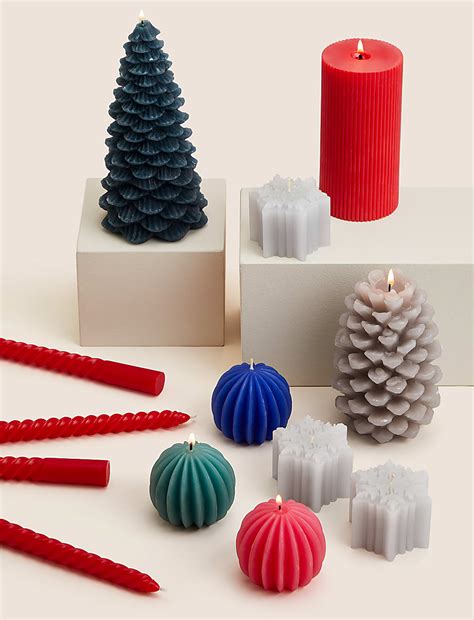 Buy Set of 3 Snowflake Candles at Marks & Spencer