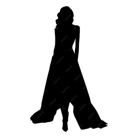 Premium Vector | Female dress silhouette on white