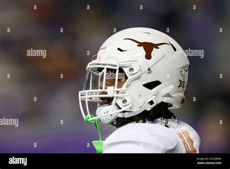 Closeup detail of the Texas Longhorn helmet logo during an NCAA college ...