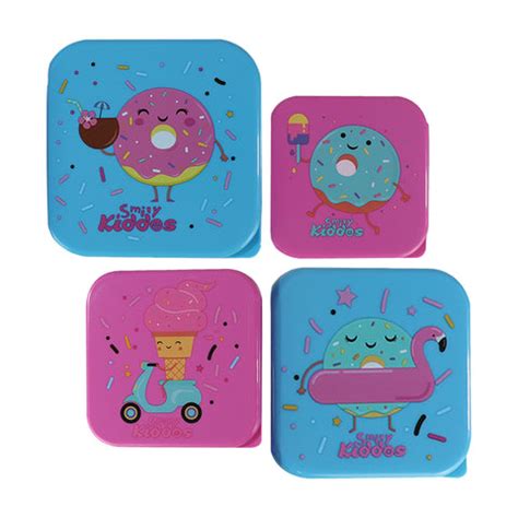 Smily Kiddos 4 in 1 container - Dessert Theme