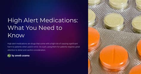 High Alert Medications: What You Need to Know