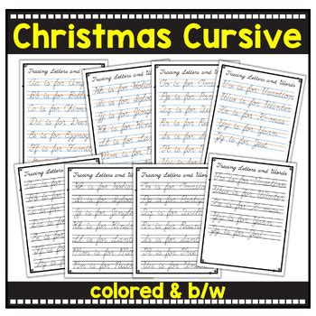 Image result for Christmas Cursive Handwriting Practice
