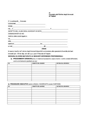 Compilabile Online ordineavvocati trapani Scarica il modello d'istanza ...