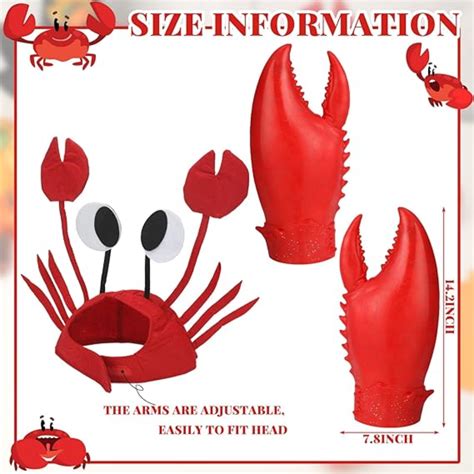 SpongeBob Squarepants Mr. Krabs Costume Crab Claws and Hat - Quda Halloween