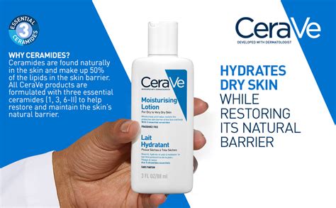 CeraVe Moisturizing Lotion For Normal to Dry Skin (88ml) - Formulated ...
