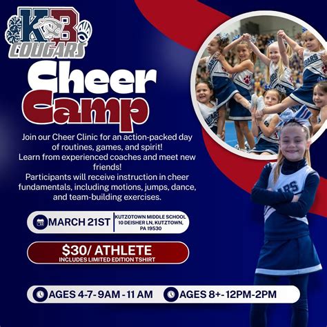 Cougar Spring Cheer Camp, Kutztown Aera Middle School, 21 March 2026 ...