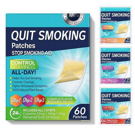 Quit Smoking Patches,Steps 1 Through 3 to Quit Smoking,Stop Smoking Aid ...