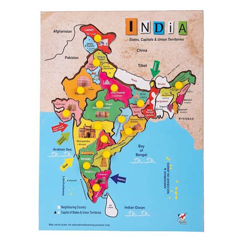 Buy Fun4You Educational Wooden India Board with States & Union ...