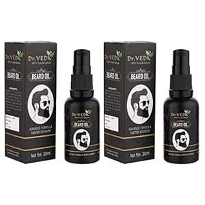 Dr Vedic Beard Hair Growth Oil For Faster Beard Growth And Thicker ...