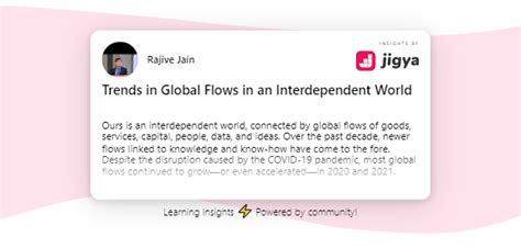 Trends in Global Flows in an Interdependent World