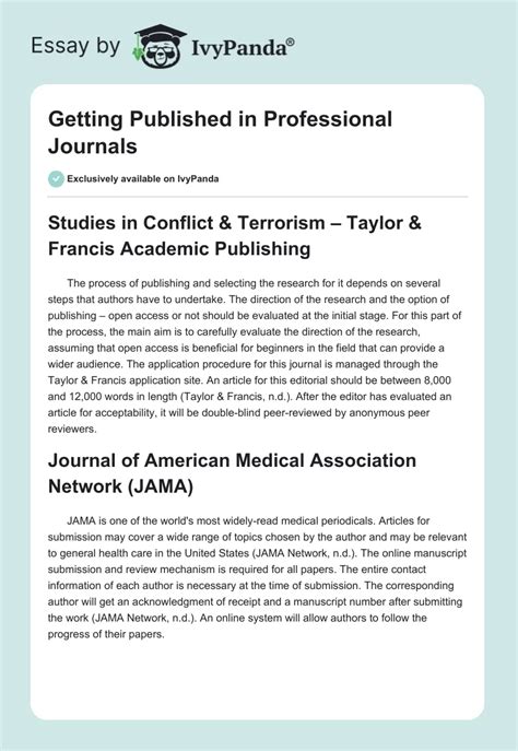 Image result for Professional Journal Example