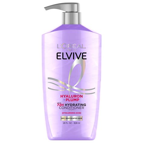 L'Oreal Paris Elvive Hyaluron Plump Hydrating Hair Conditioner, Squeeze ...