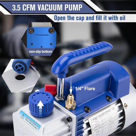 Snapklik.com : Vacuum Pump, AC Vacuum Pump HVAC Automotive Vacuum Pump 3.5 CFM 110V 1/4HP Single ...