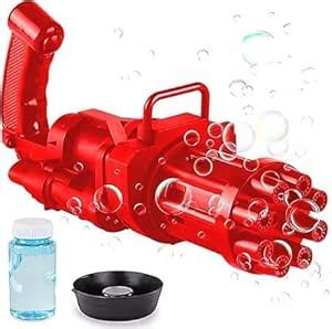 Buy Gatling Bubble Gun 8 Hole Electric for Kids with Soap Solution ...
